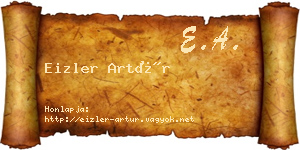 Eizler Artúr névjegykártya